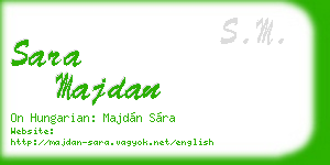 sara majdan business card